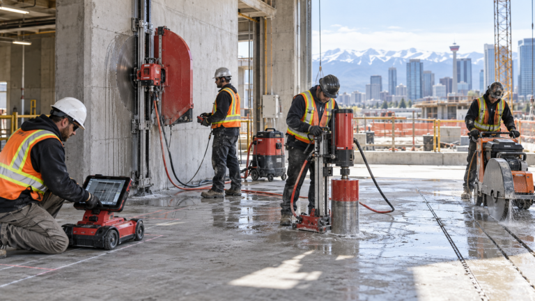 Concrete cutting, coring and scanning services