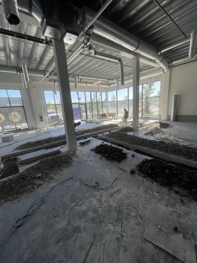 Project Gallery Opened Concrete Floor Trenches
