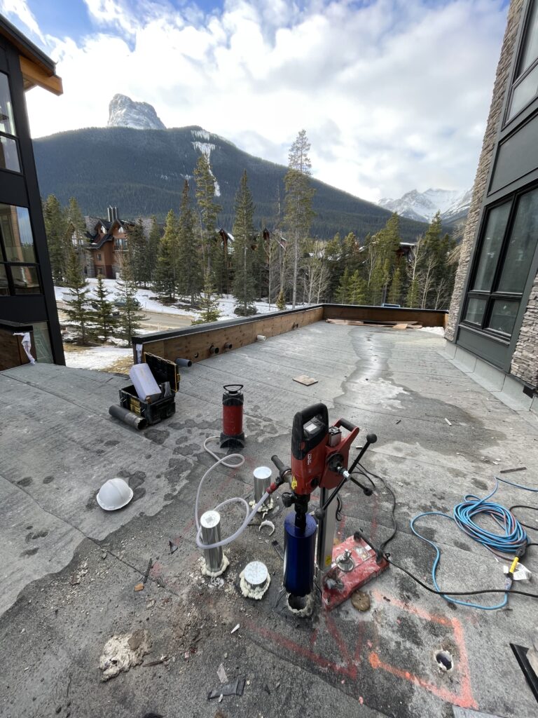Project Gallery Outdoor Concrete Core Drilling Setup
