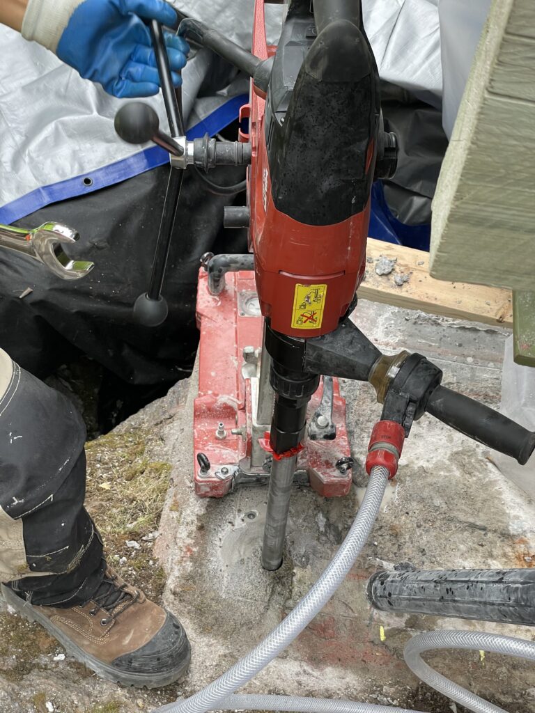 Project Gallery Coring Through Concrete Columns & Rock Footings